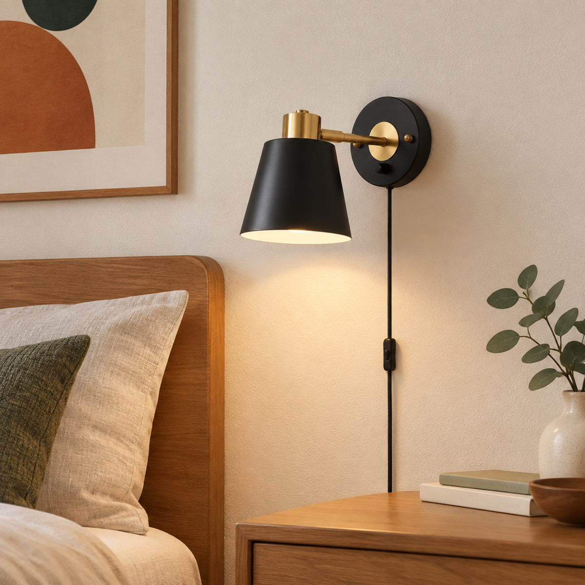 appliques murales pour chambre noire design mid-century a brancher
