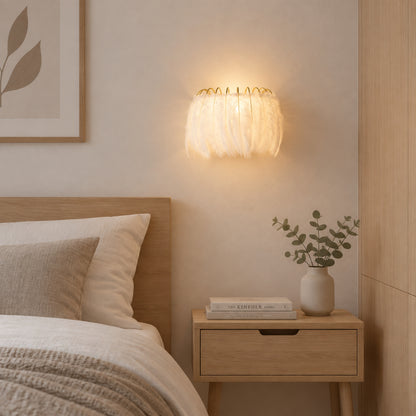 appliques murales pour chambre plumes autruche hollywood glam