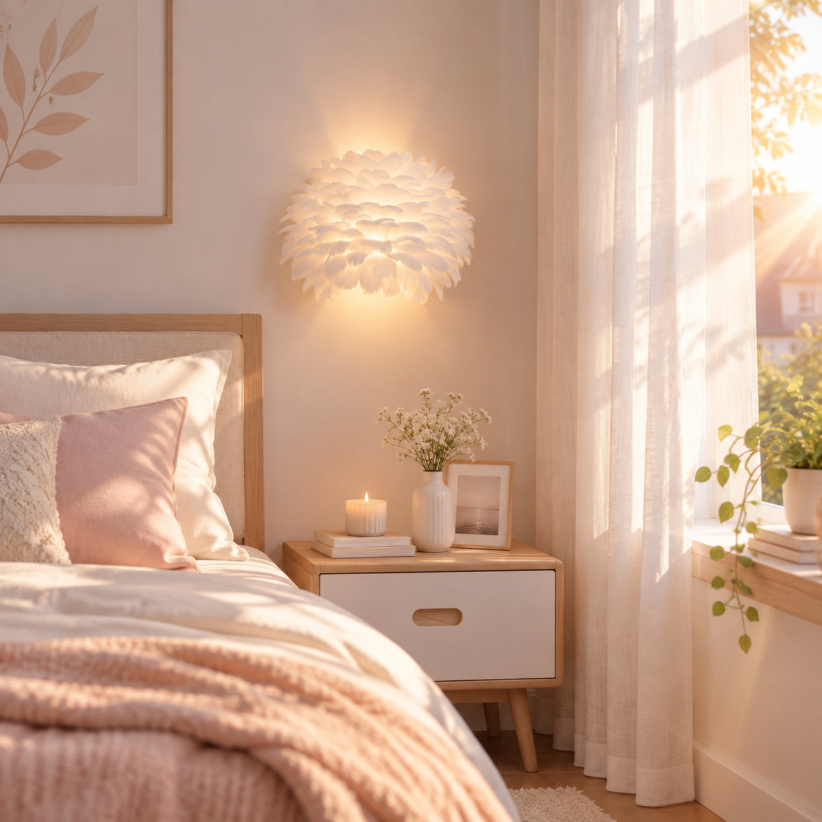 appliques murales pour chambre rayons soleil plumea scandinave hygge