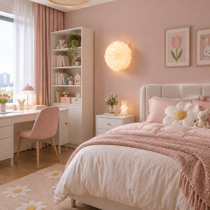appliques murales pour chambre rose plumes doie scandinave