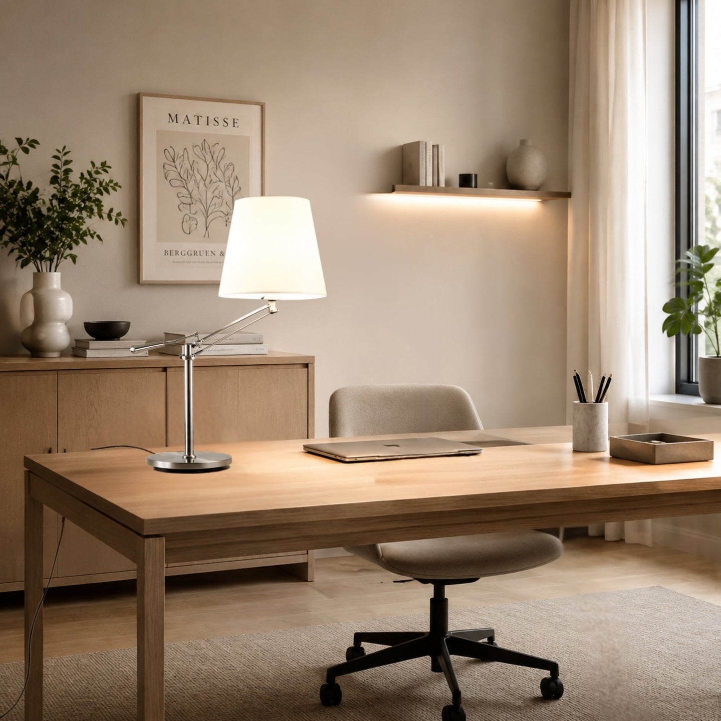 lampe a bureau avec cadre bras articule design