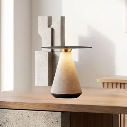 lampe a bureau avec vase vu rapproche tactile rechargeable