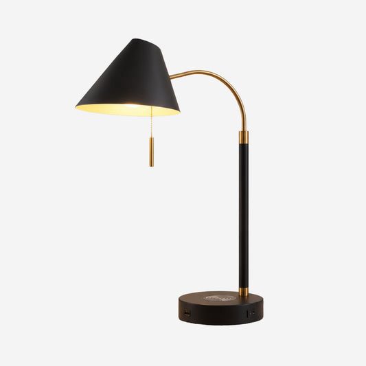 lampe a bureau noir fiche produit scandinave station de charge