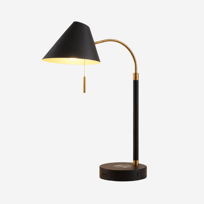 lampe a bureau noir variante produit scandinave station de charge