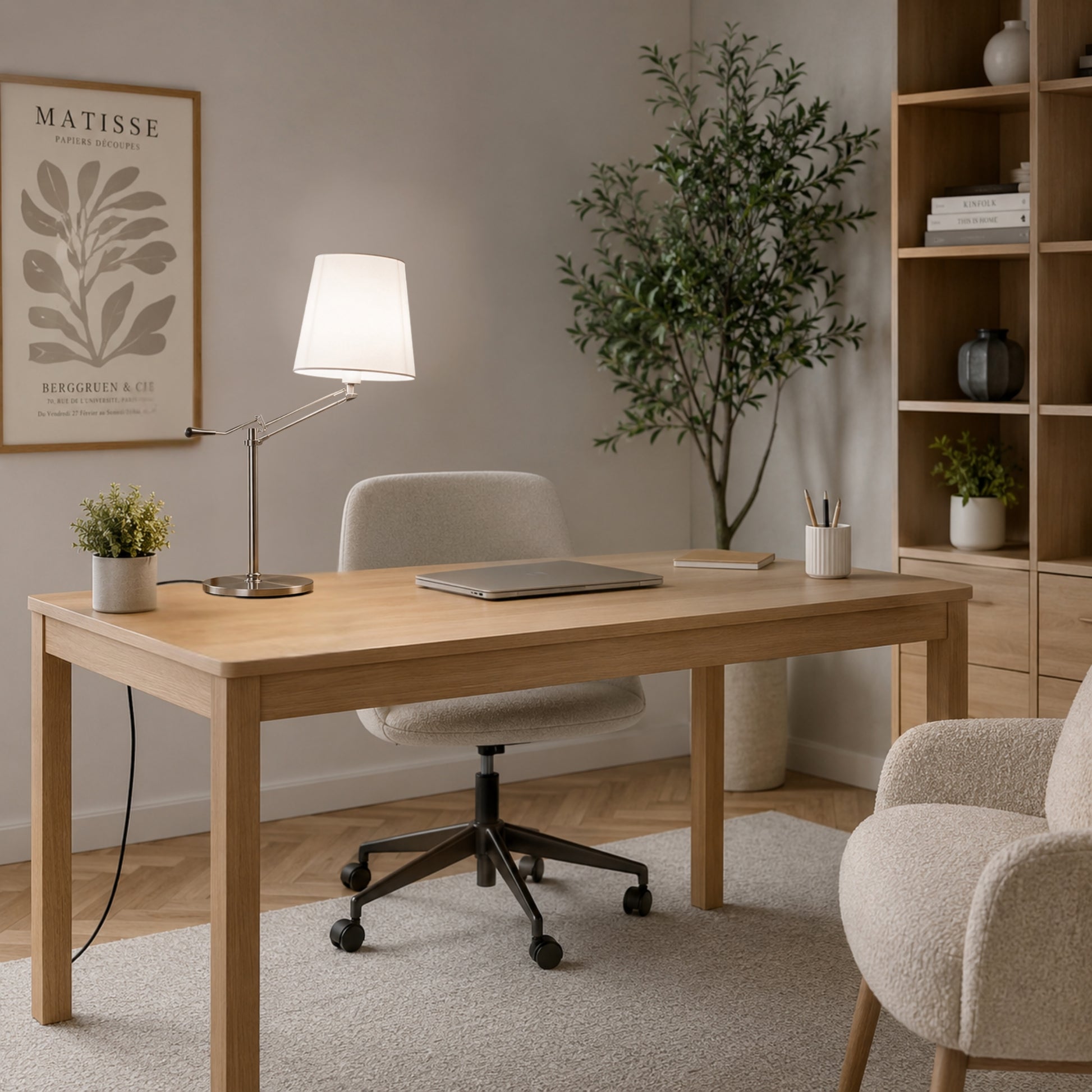 lampe a bureau sur bureau bras articule design
