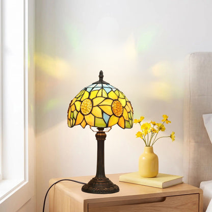 lampe a poser chevet tiffany tournesol ciel bleu