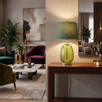 lampe à poser console sejour vert souffle olive