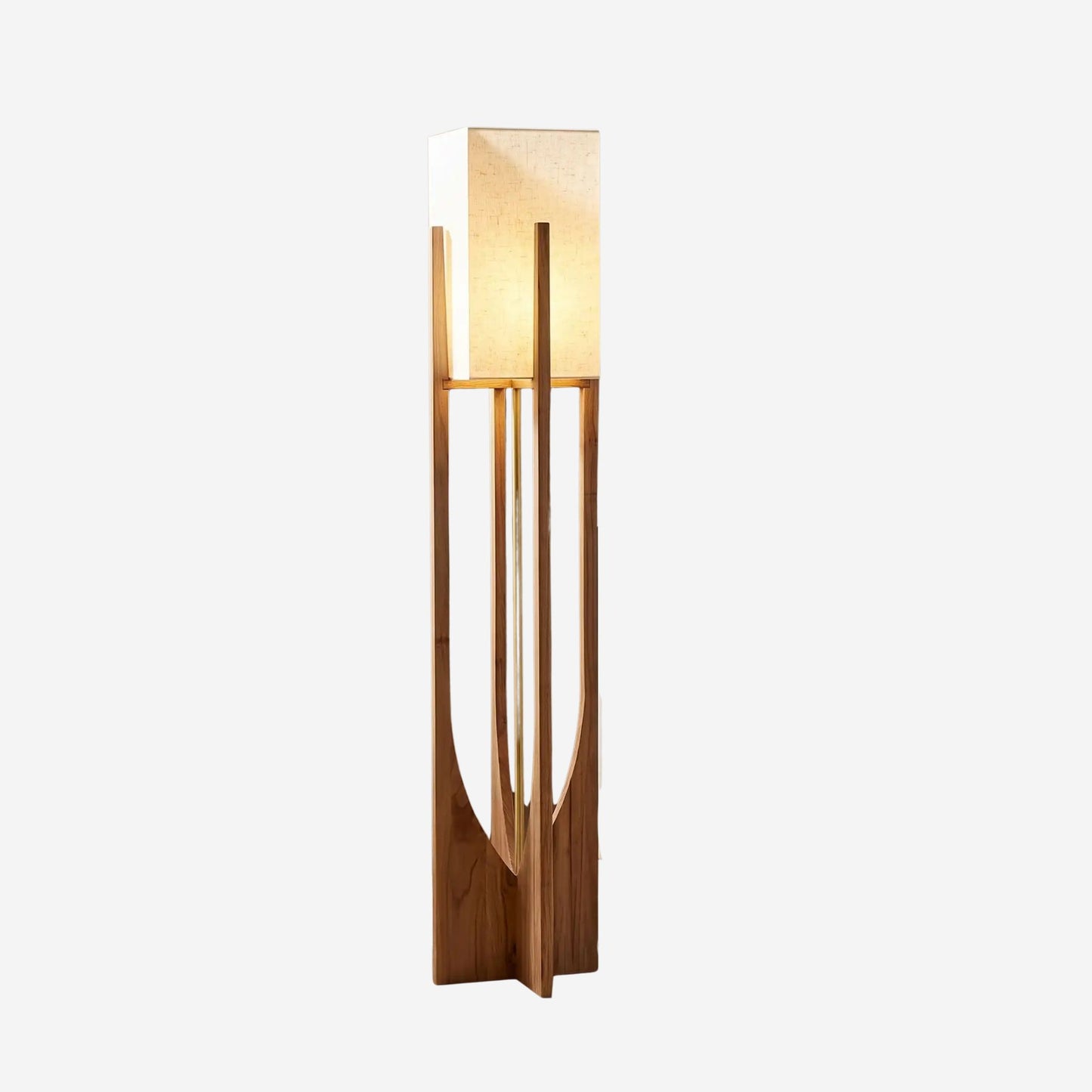 lampe à poser design noyer 145 cm variante produit style wabi sabi japonais