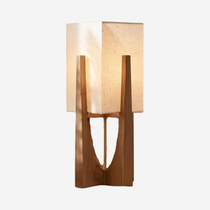 lampe à poser design noyer 52 cm fiche produit style wabi sabi japonais