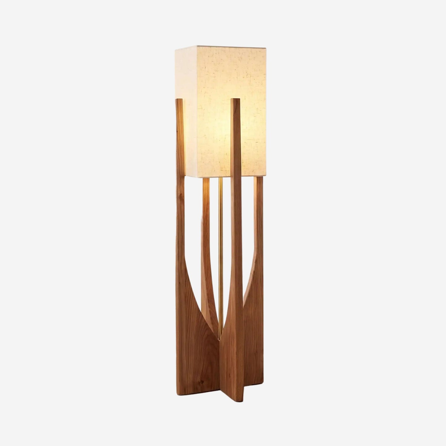 lampe à poser design noyer 82 cm fiche produit style wabi sabi japonais
