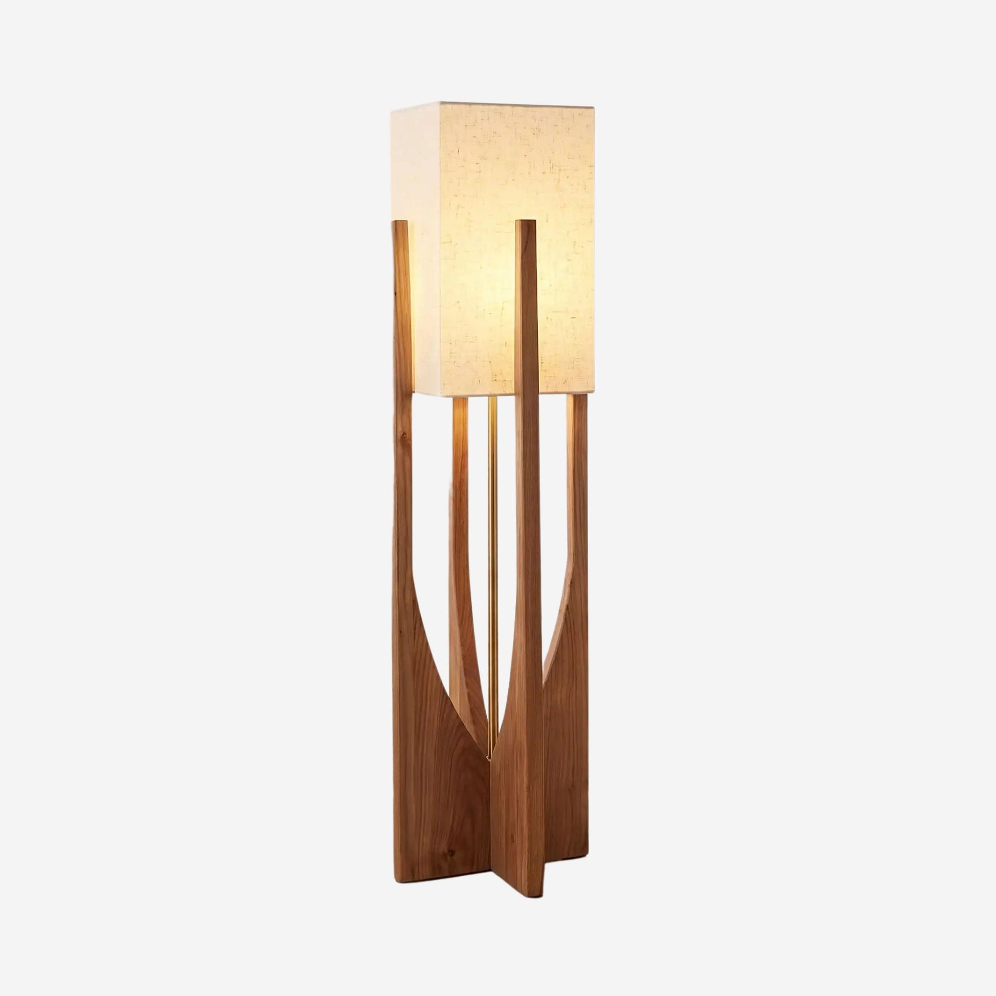 lampe à poser design noyer 82 cm variante produit style wabi sabi japonais