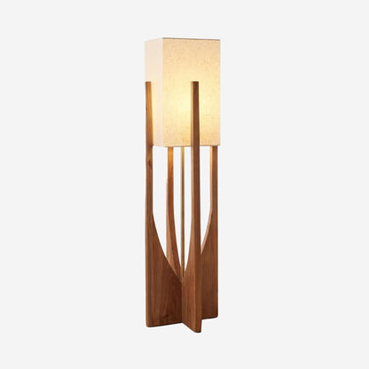 lampe à poser design noyer 82 cm variante produit style wabi sabi japonais