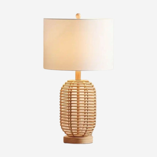 lampe à poser fiche produit boheme chic rotin naturel