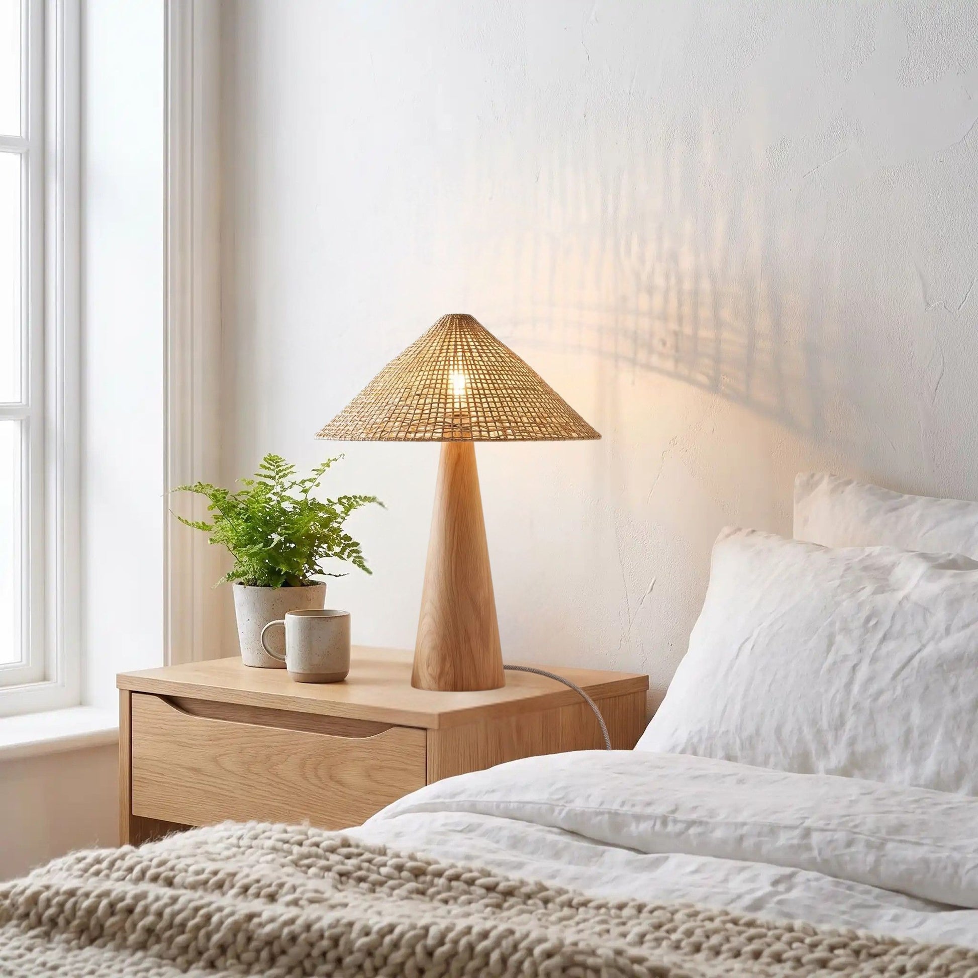 lampe à poser salon chambre avec fenetre elegance scandinave et boheme chic