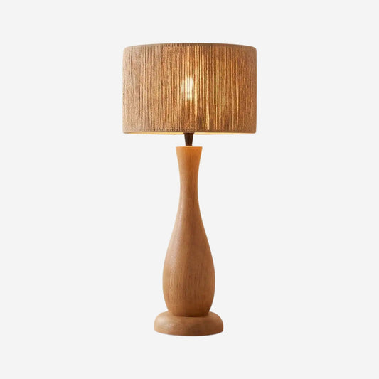 lampe à poser salon fiche produit scandinave bois massif et chanvre