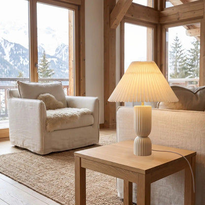 lampe à poser sejour scandinave ceramique blanche
