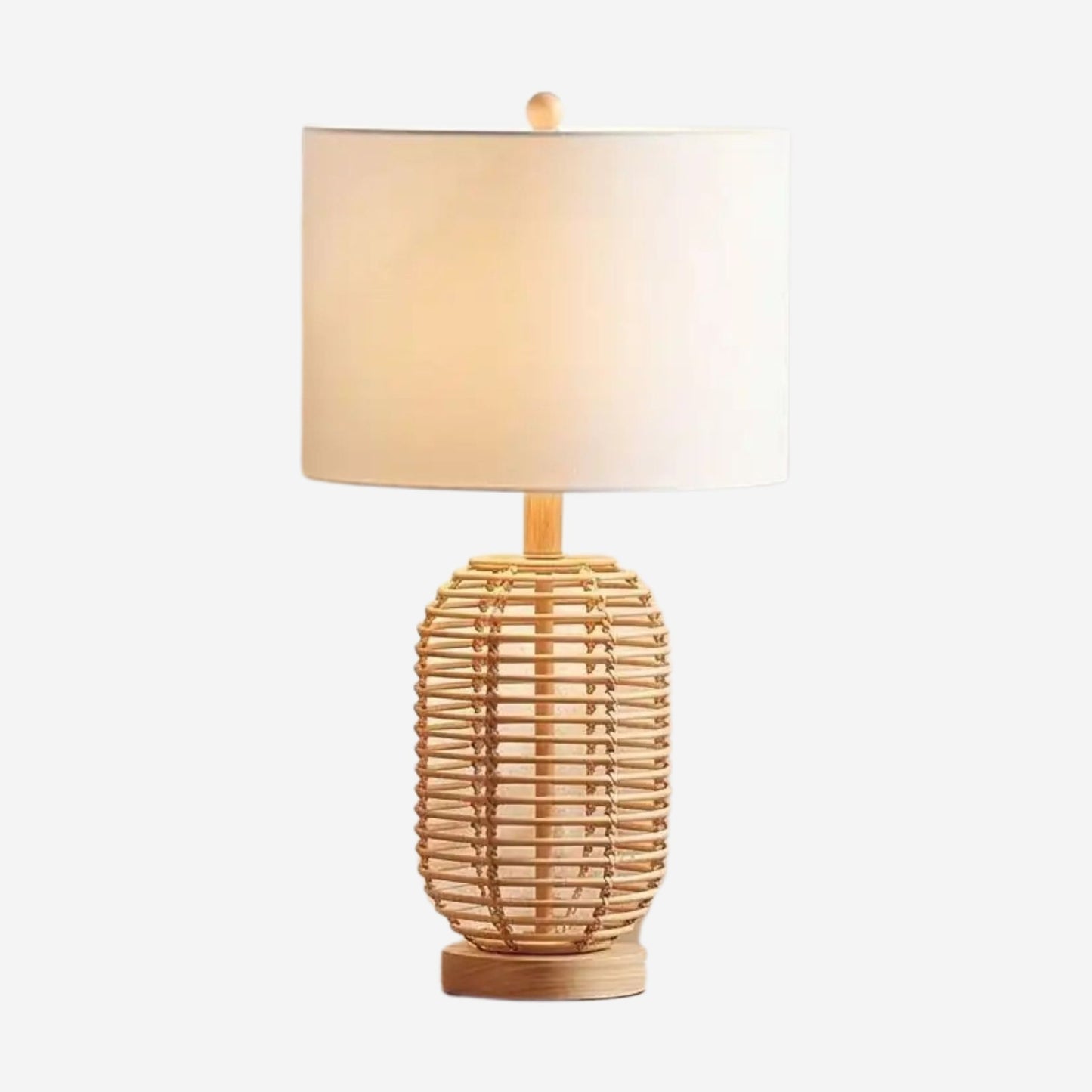 lampe à poser variante produit boheme chic rotin naturel