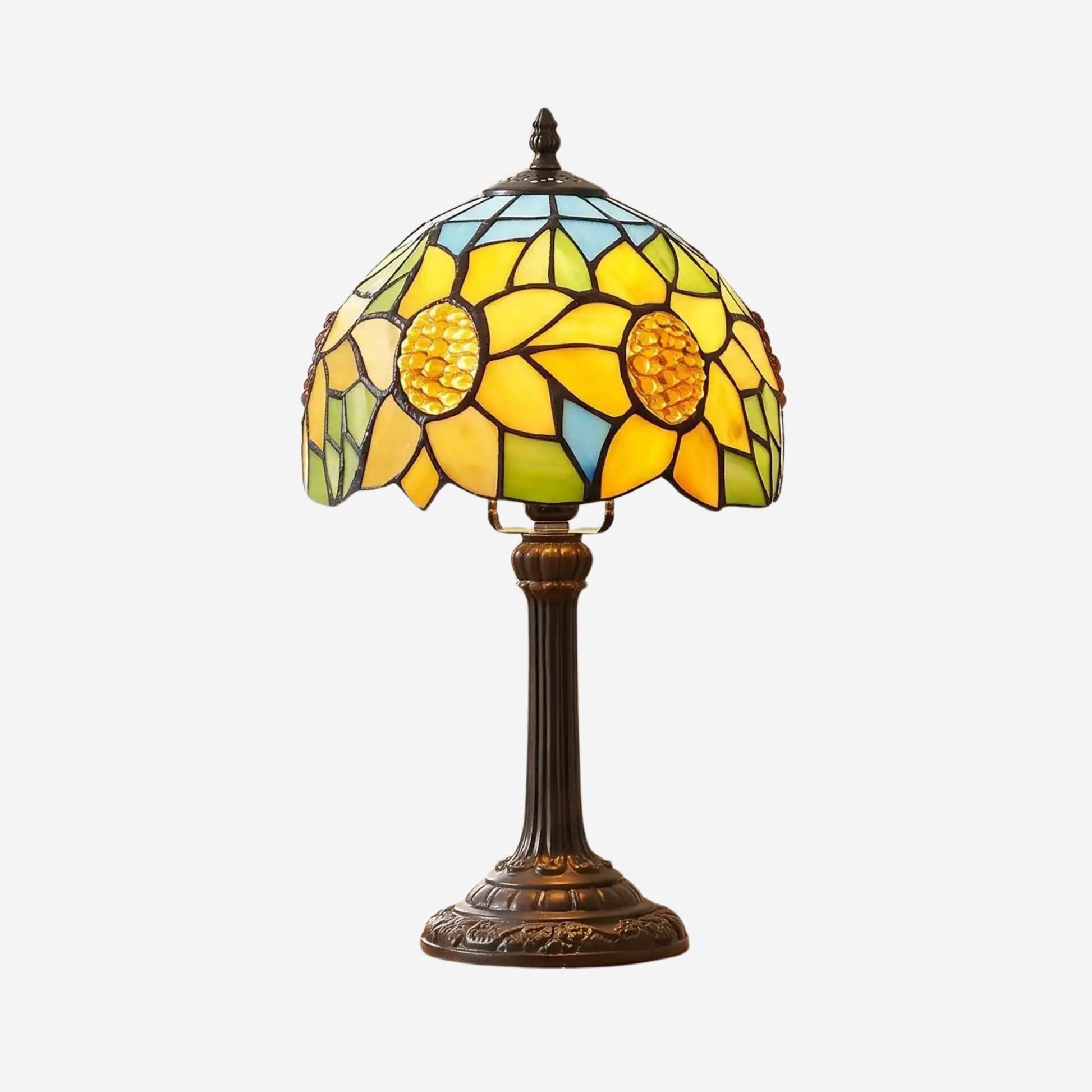 lampe a poser variante produit tiffany tournesol ciel bleu