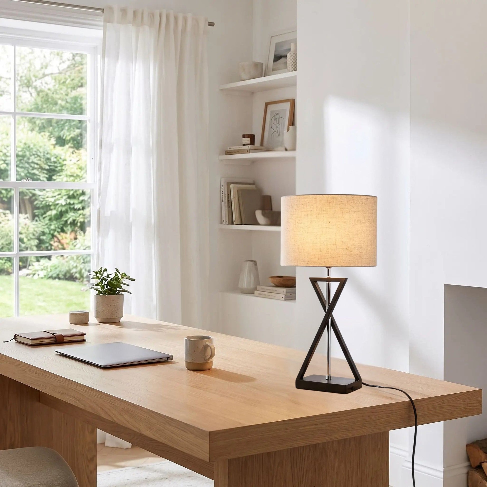 lampe bureau beige elegance design contemporain