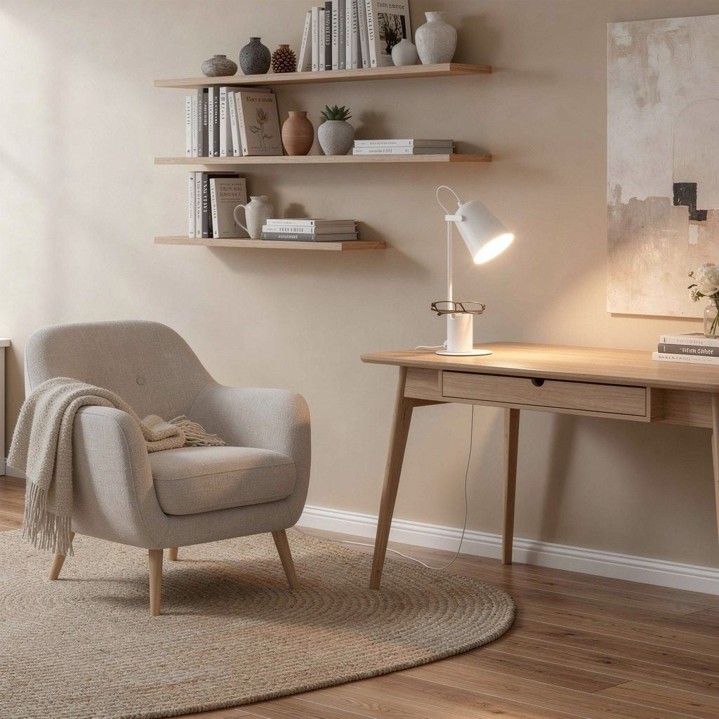 lampe bureau blanc multifonction organisateur