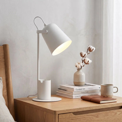 lampe bureau blanc support vide multifonction organisateur