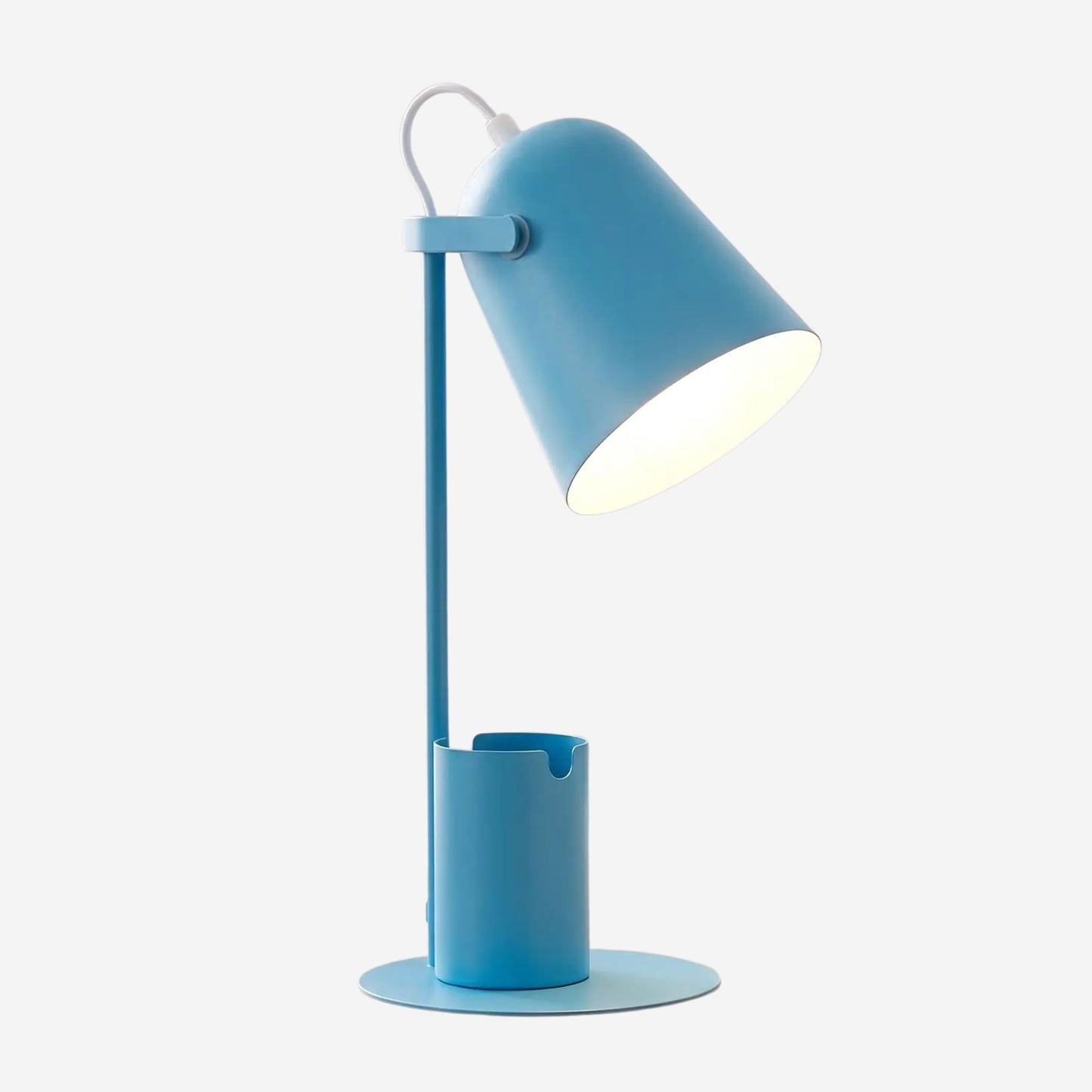 lampe bureau bleu support vide variante produit multifonction organisateur
