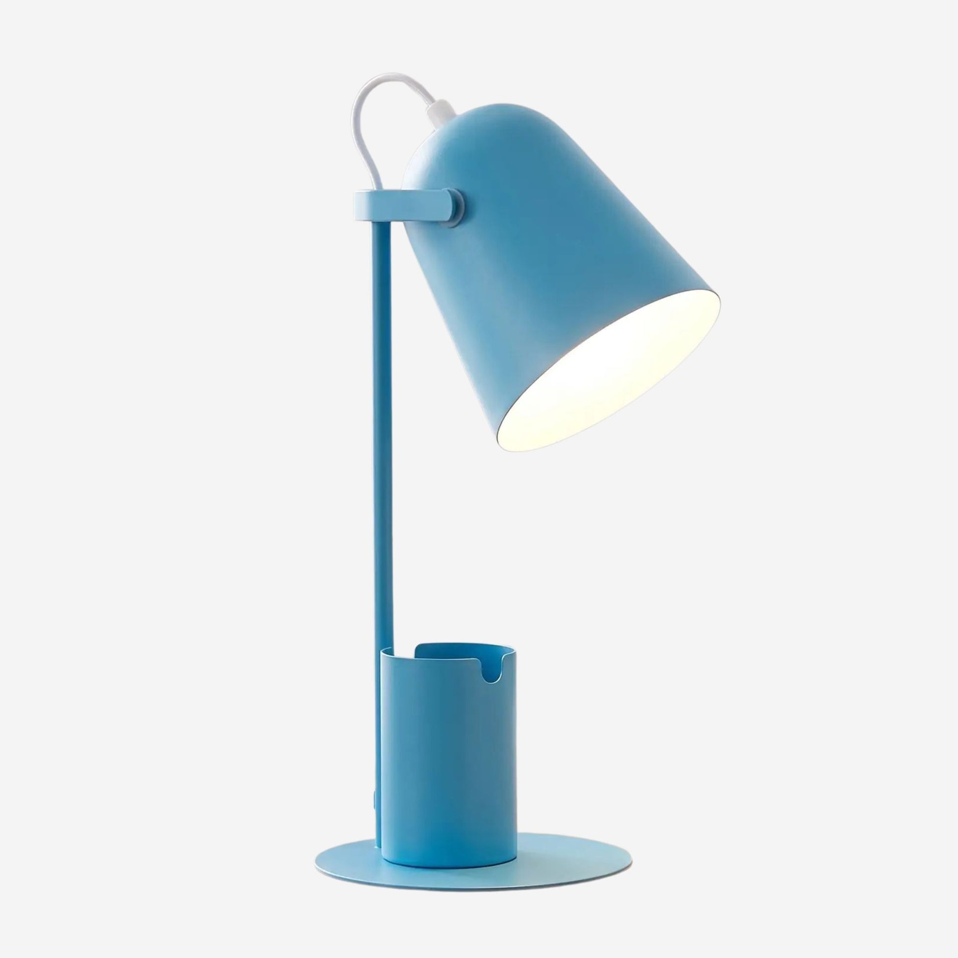 lampe bureau bleu support vide variante produit multifonction organisateur
