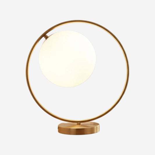 lampe bureau fiche produit cercle minimaliste dore