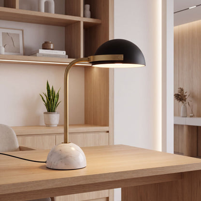 lampe bureau marbre dore