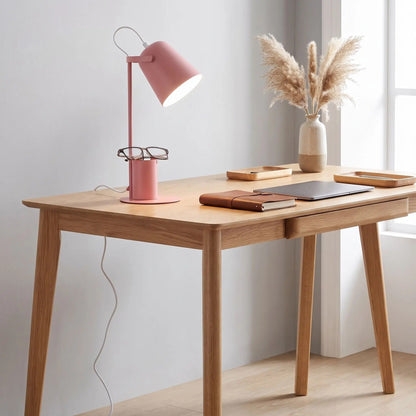 lampe bureau rose avec ordinateur multifonction organisateur