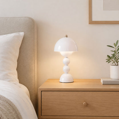 lampe champignon artistique rechargeable blanc chevet