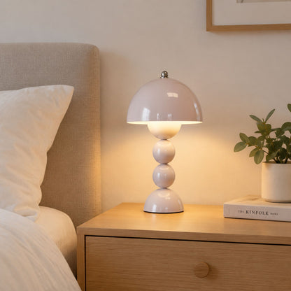 lampe champignon artistique rechargeable gris chevet