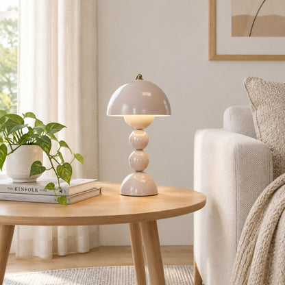 lampe champignon artistique rechargeable gris sejour