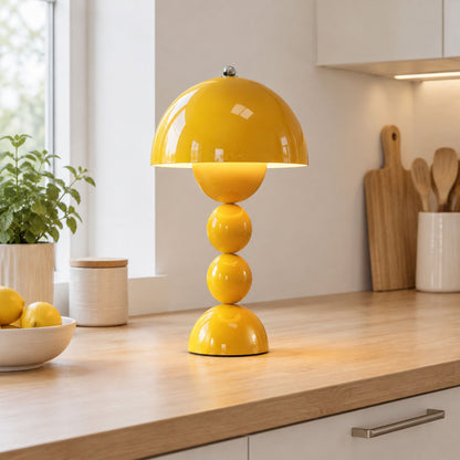 lampe champignon artistique rechargeable jaune comptoir
