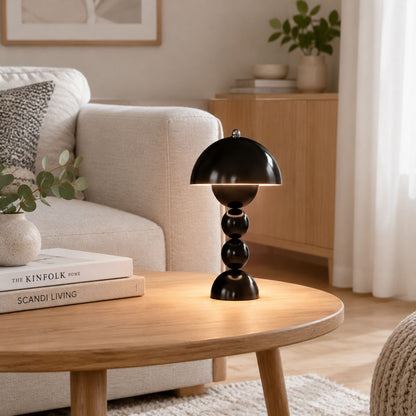 lampe champignon artistique rechargeable noir sejour