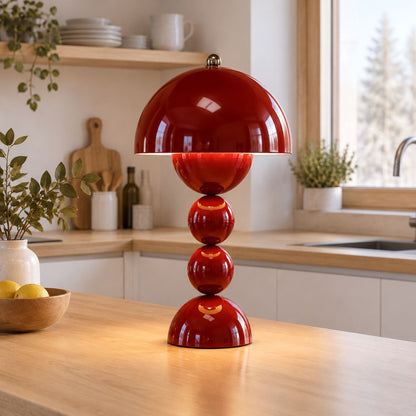 lampe champignon artistique rechargeable rouge vin comptoir
