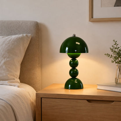 lampe champignon artistique rechargeable vert fonce chevet