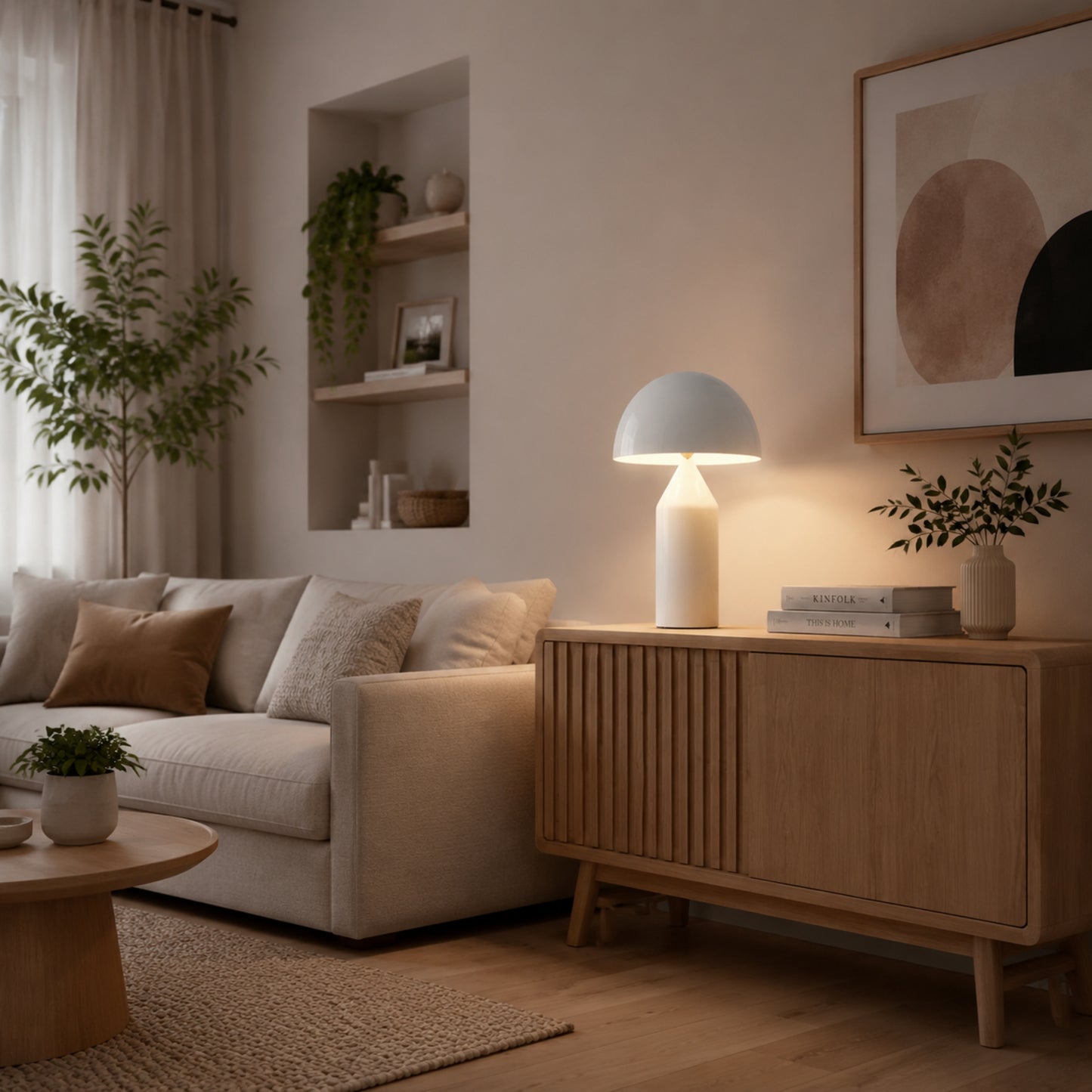 lampe champignon blanche design iconique italien