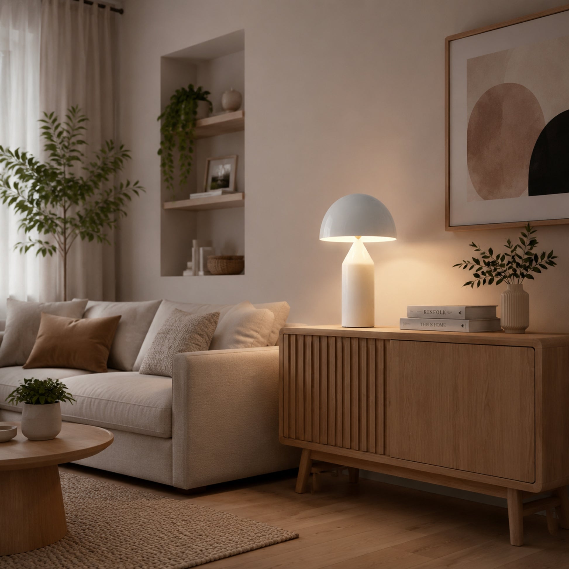 lampe champignon blanche design iconique italien