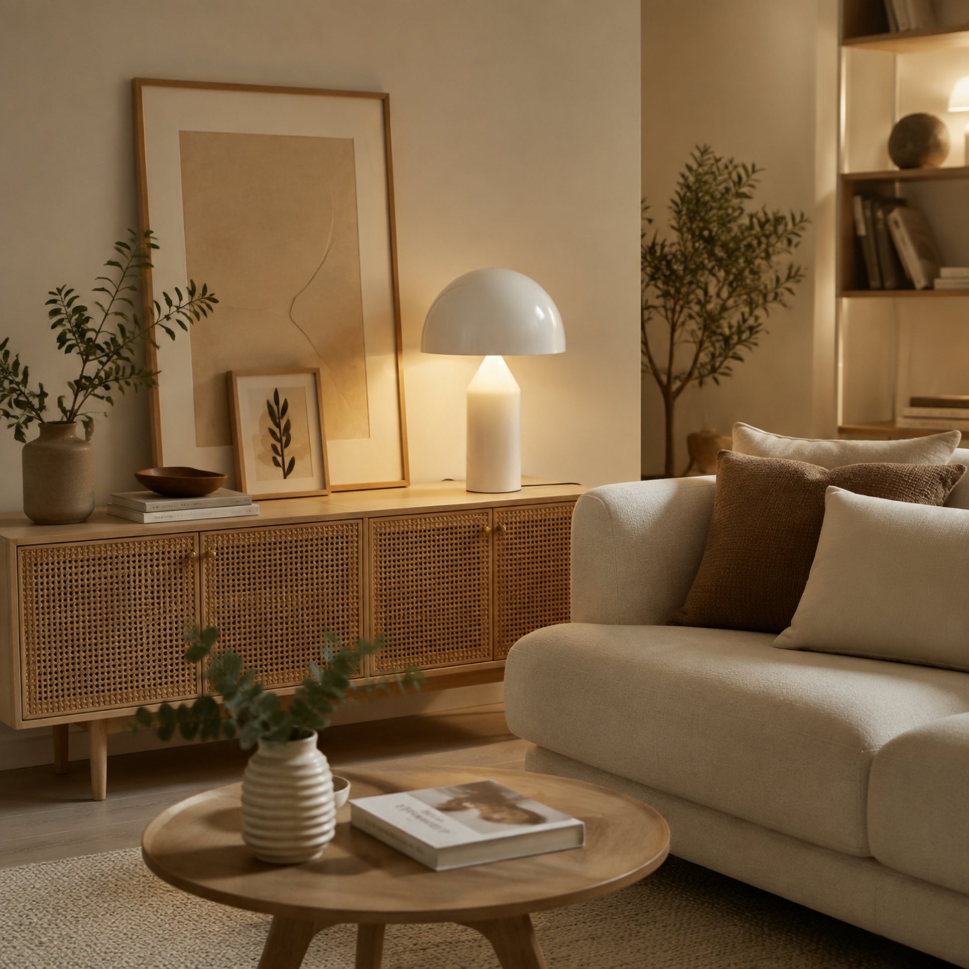 lampe champignon blanche sejour decore design iconique italien