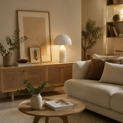 lampe champignon blanche sejour decore design iconique italien