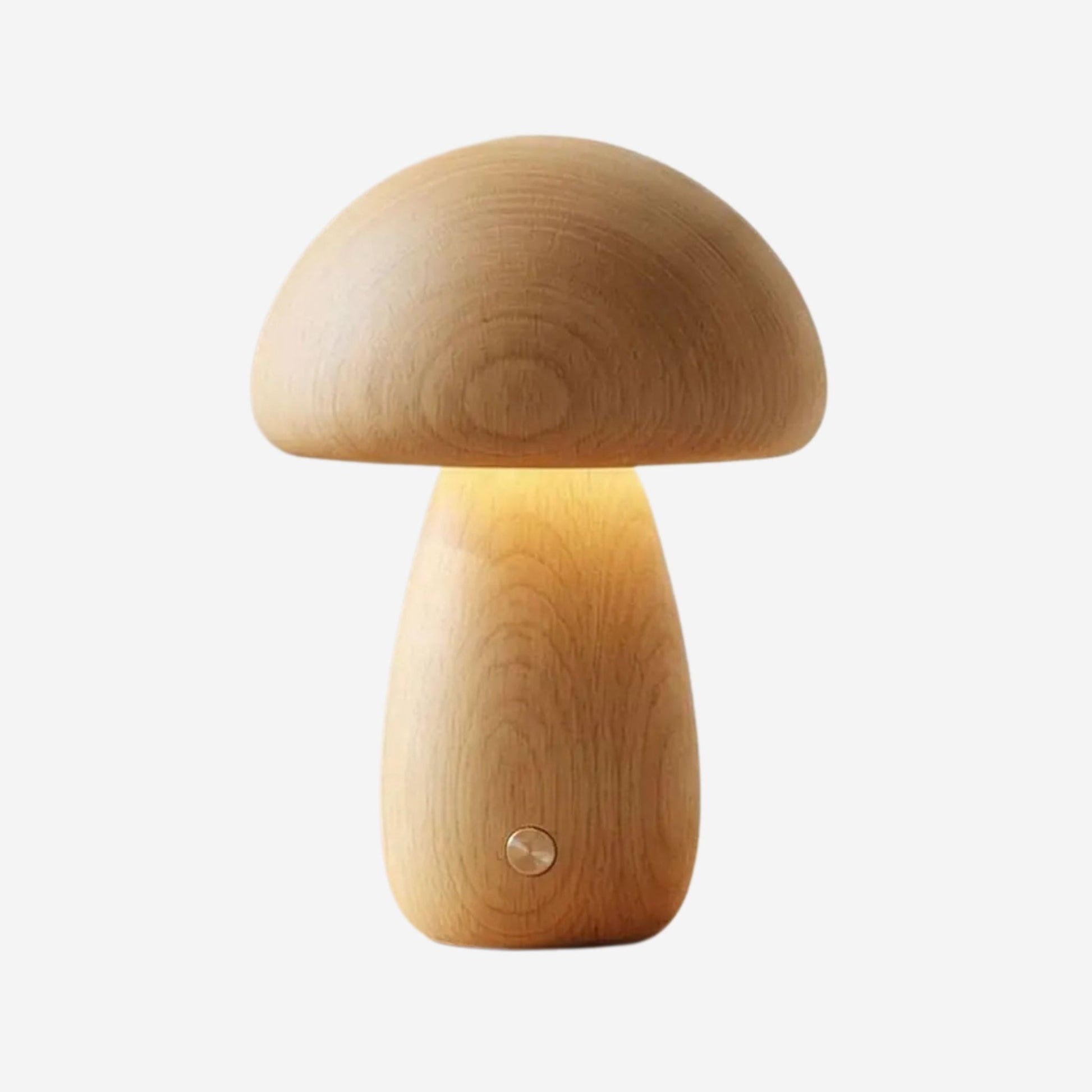 lampe champignon bois hetre long petite tactile bois