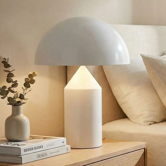 lampe champignon couleur blanc 50 cm table chevet creative moderne