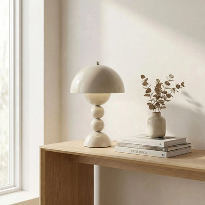 lampe champignon couleur gris table sejour artistique rechargeable