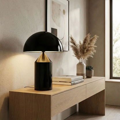 lampe champignon couleur noir 50 cm table sejour creative moderne