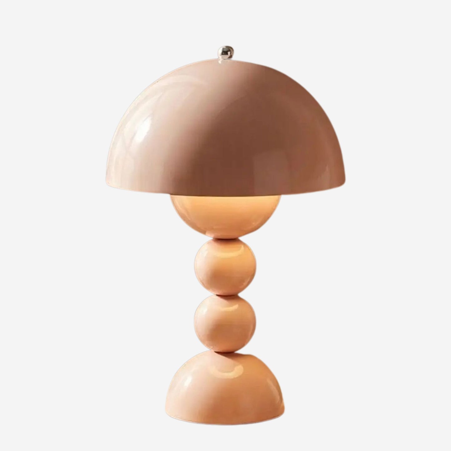 lampe champignon couleur peche fiche produit artistique rechargeable