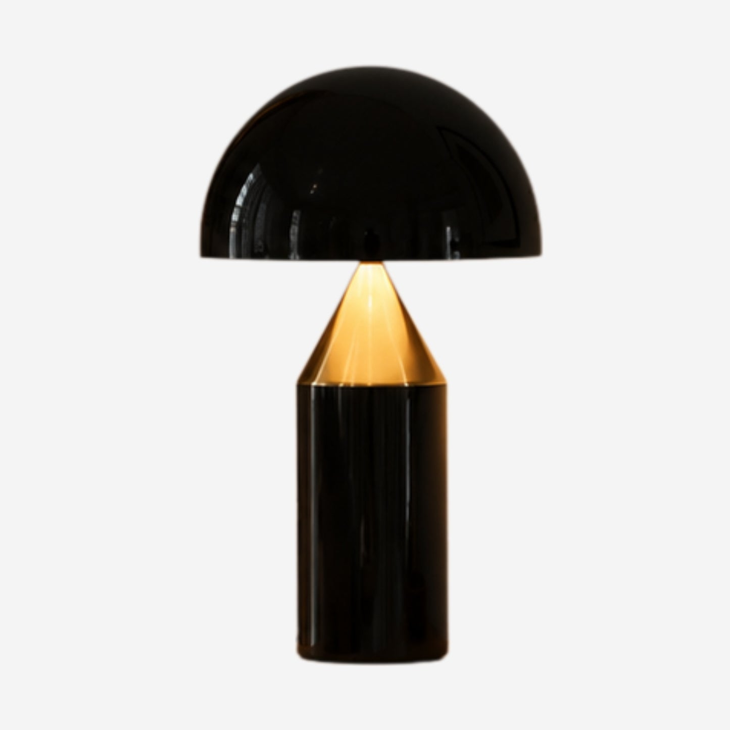 lampe champignon noire doree fiche produit design iconique italien