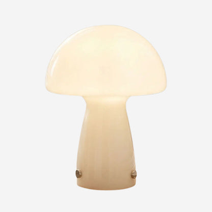 Lampe champignon orange Vintage 70 fiche produit blanc rétro