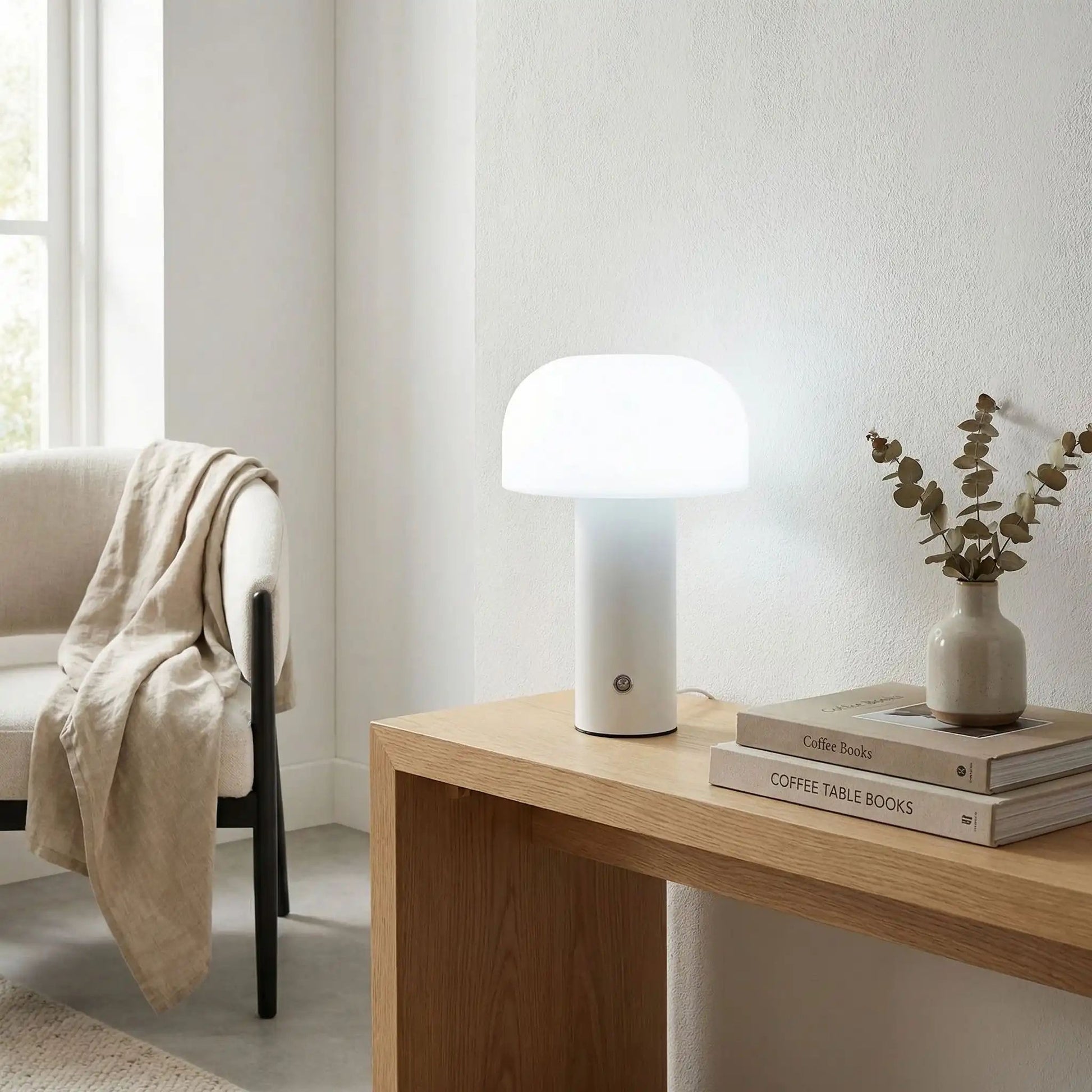 lampe champignon orange couleur blanc sejour temperature blanc froid tactile rechargeable