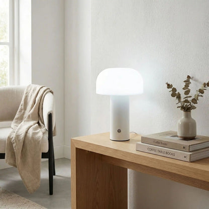 lampe champignon orange couleur blanc sejour temperature blanc froid tactile rechargeable